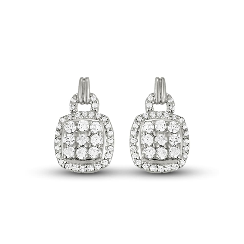 Cluster Fashion Earrings (2 ct. tw.) — White Gold