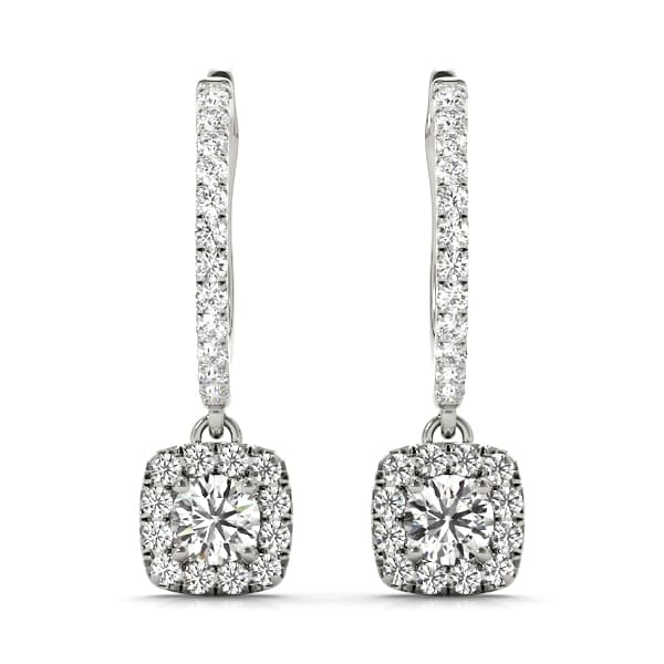 Cushion Shaped Halo Round Hoop — 3/4 CT (0.8 ct. tw.) — View 1