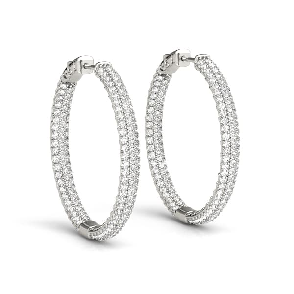 Round Inside-Outside Pavé Vault Lock Hoops — .005,35MM (2 ct. tw.) — View 1
