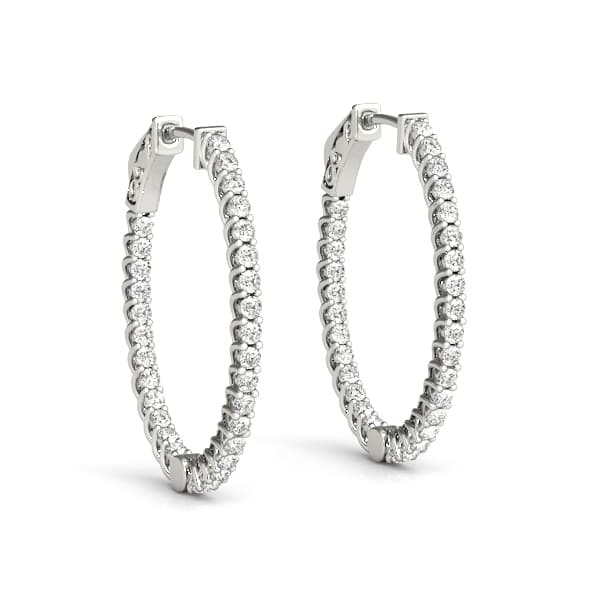 Inside-Outside Oval Trellis Vault Lock Hoop Earrings — .04,30MM (1.84 ct. tw.) — View 1