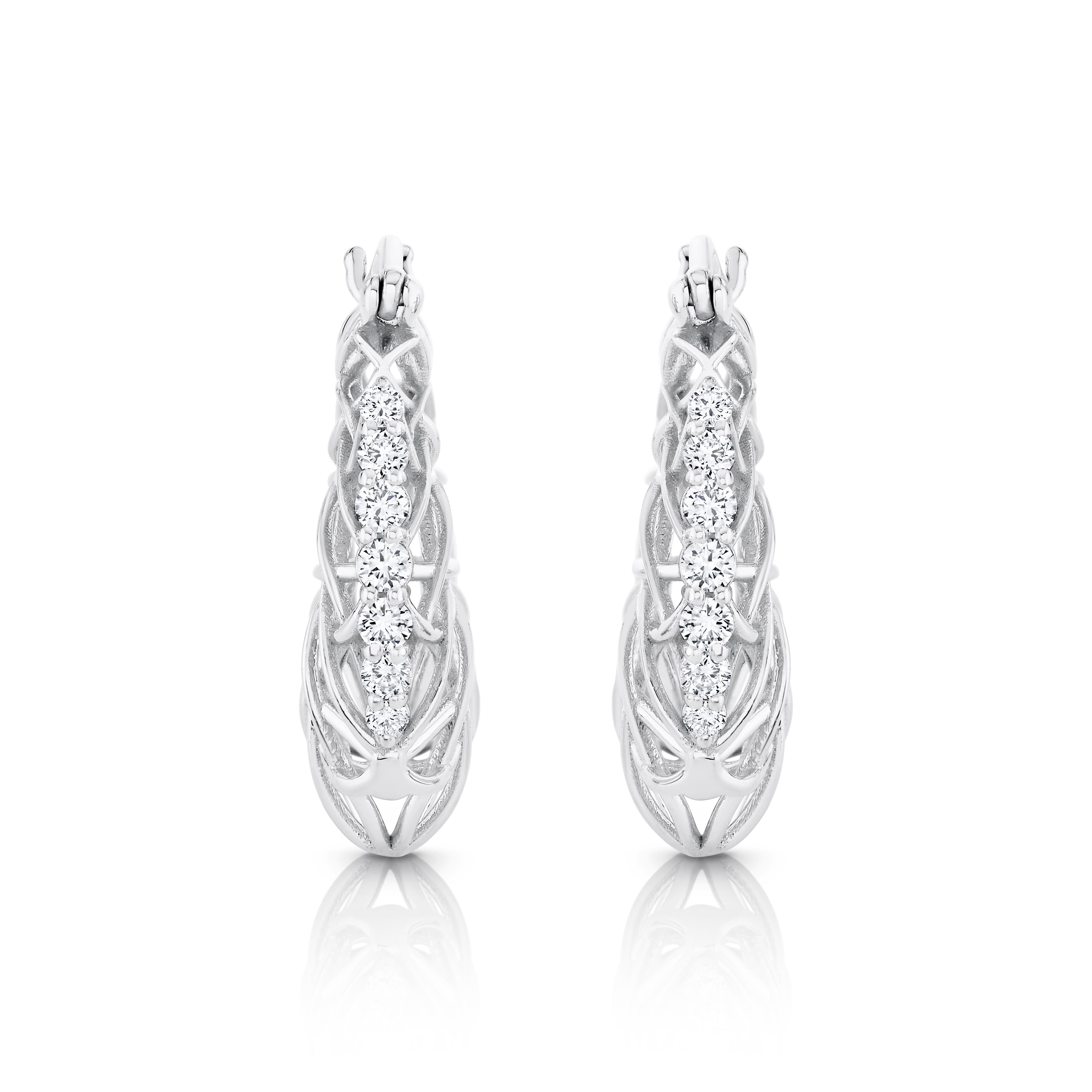 Light Weight Spiral Earrings (0.28 ct. tw.) — View 1