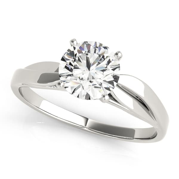 Solitaire Peg Head Engagement Ring — style 50025 in 10k White Gold