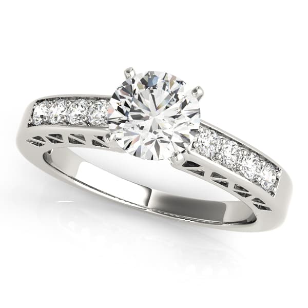 Channel Set Single Row Engagement Ring — style 50295 in 10k White Gold