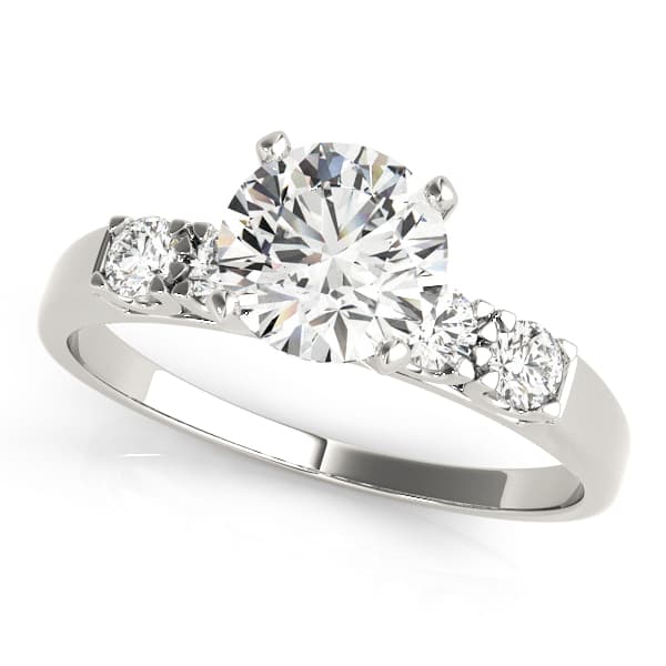 Single Row Engagement Ring — style 50332 in 10k White Gold