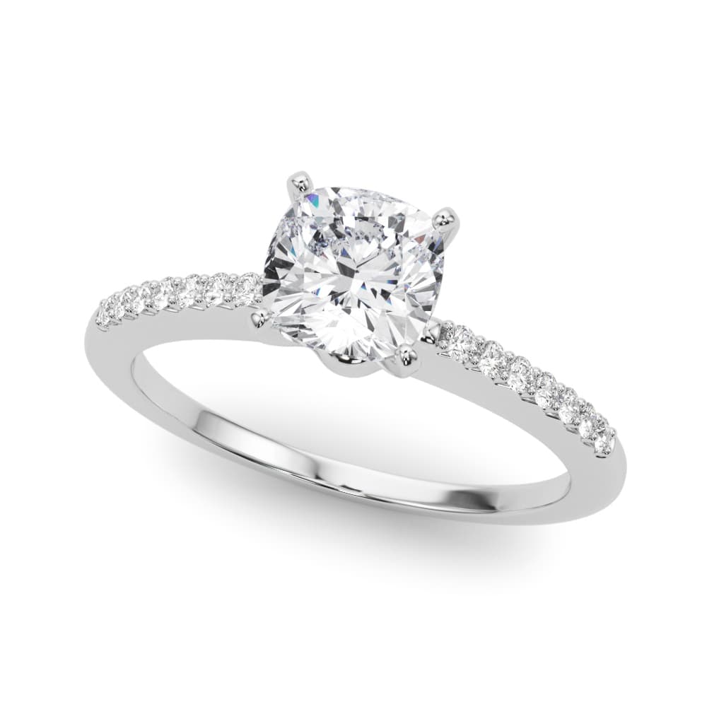 Single Row Prong Set Engagement Rings — style 50353 in 10k White Gold