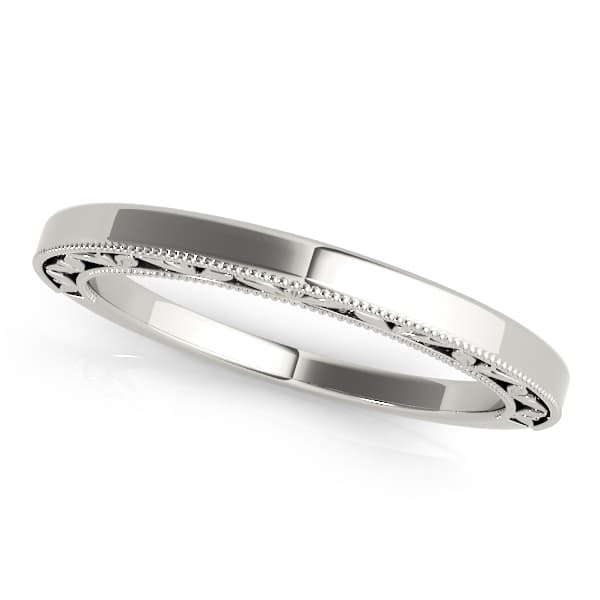 Vintage Filigree Wedding Band — View 1