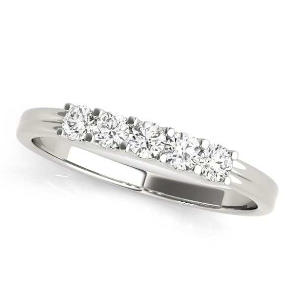 Shared Prong Wedding Band — .10 CT (1/2 ct. tw.) — View 1