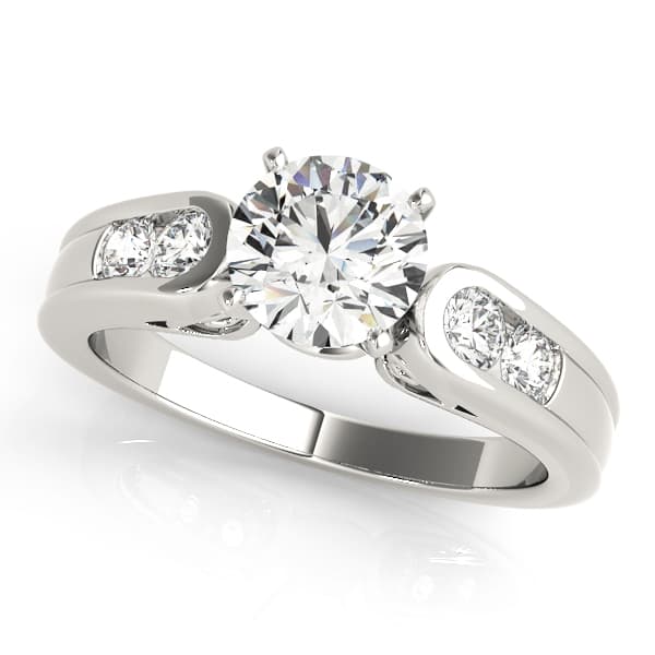 Channel Set Single Row Engagement Ring — style 50404 in 10k White Gold