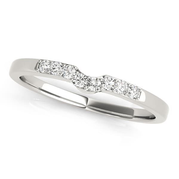 Wedding Bands Curved Bands (1/8 ct. tw.) — View 1