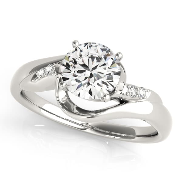 Bypass Swirl Engagement Rings — style 50423 in 10k White Gold