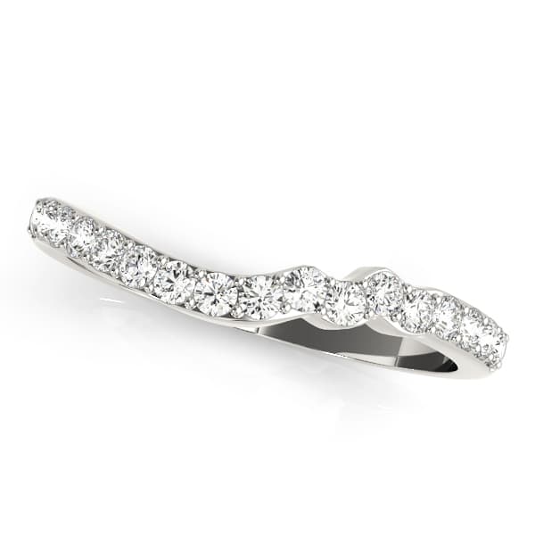 Prong Set Curved Wedding Band (1/3 ct. tw.) — View 1