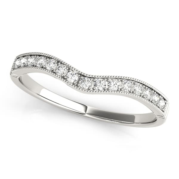 Wedding Bands Curved Bands — 1/2 CT (0.07 ct. tw.) — View 1