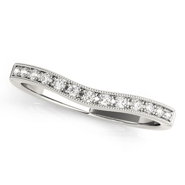 Wedding Bands Curved Bands — 1/2 CT (0.1 ct. tw.) — View 1