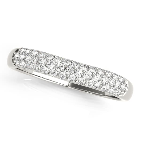 Multirow Pavé Wedding Ring (1/4 ct. tw.) — View 1