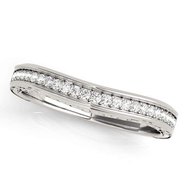 Wedding Bands Curved Bands (1/8 ct. tw.) — View 1