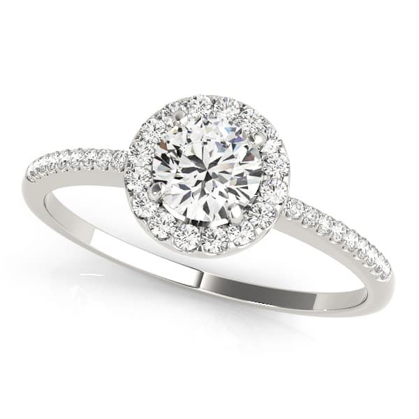 Round Halo For 1/2 — style 50541 in 10k White Gold