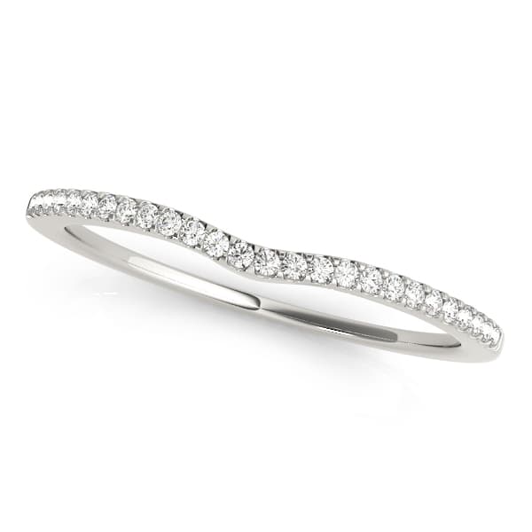 Single Row Curved Wedding Band — B (0.1 ct. tw.) — View 1