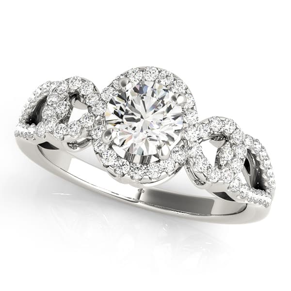 Infinity Halo Engagement Rings — style 50559 in 10k White Gold