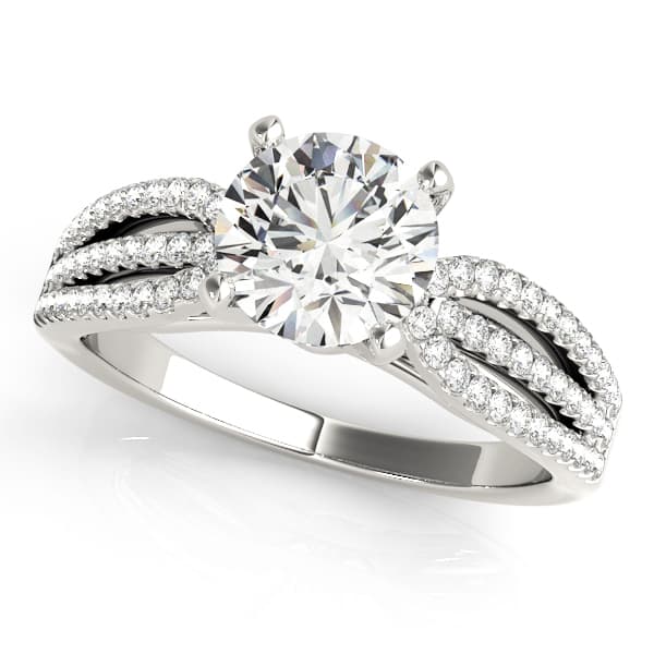 Multirow Split Shank Engagement Rings — style 50560 in 10k White Gold
