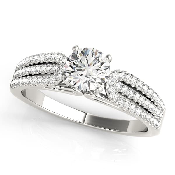 Multirow Engagement Rings — style 50561 in 10k White Gold
