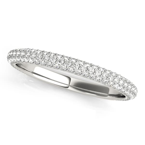 Multirow Pavé Wedding Bands — B (1/2 ct. tw.) — View 1
