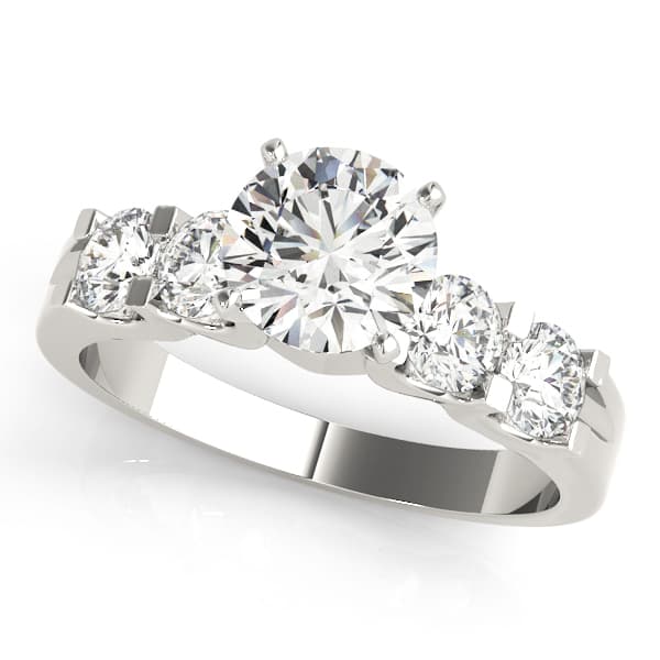 Single Row Prong Set Engagement Rings — style 50634 in 10k White Gold