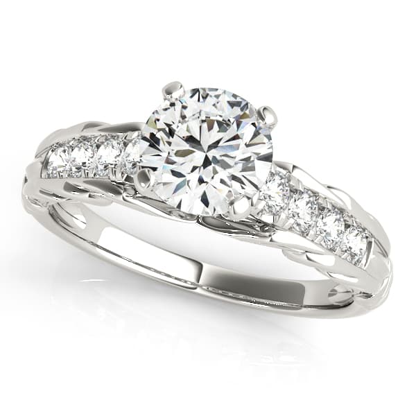 Engagement Rings Single Row Prong — style 50645 in 10k White Gold