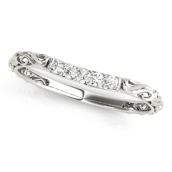Vintage-Inspired Shared Prong Wedding Ring (1/8 ct. tw.) — View 1