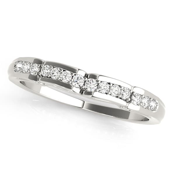Wedding Bands Curved Bands (1/8 ct. tw.) — View 1
