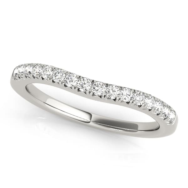 Curved Fishtail Wedding Band (1/4 ct. tw.) — View 1