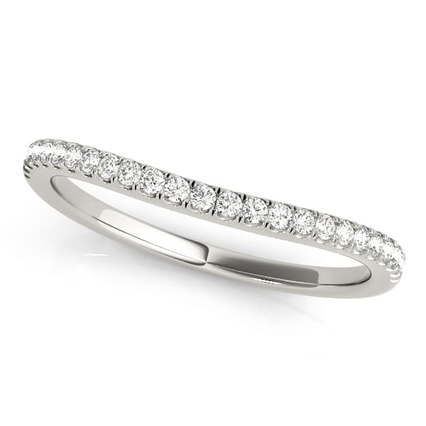 Curved Split Prong Wedding Set (0.1 ct. tw.) — View 1