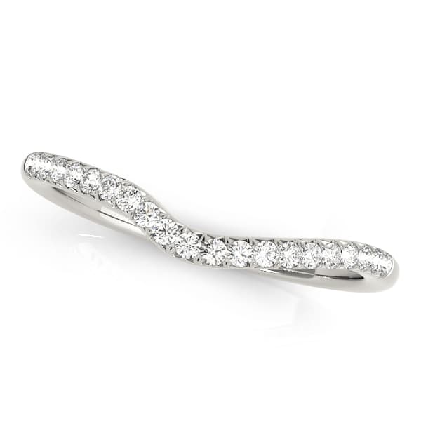 Prong Set Curved Wedding Band (1/4 ct. tw.) — View 1