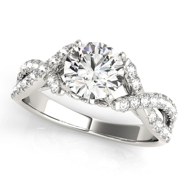 Twisted Multi Row Engagement Ring — style 50800 in 10k White Gold