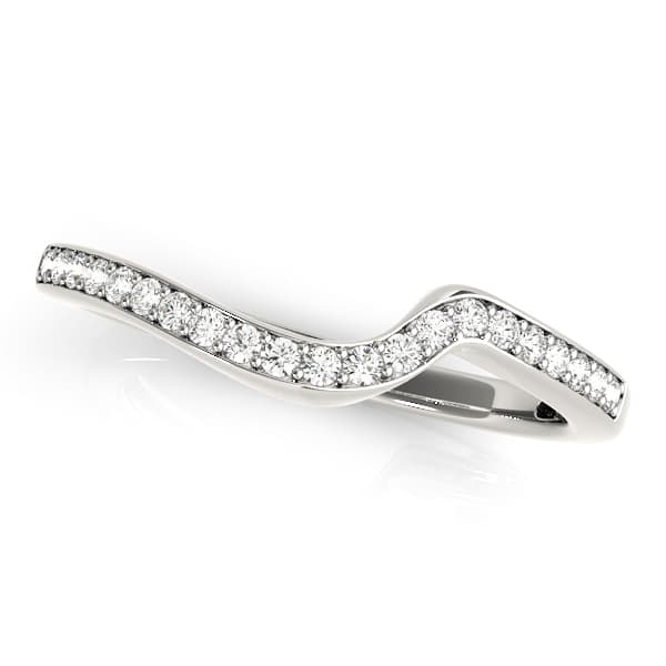 Curved Wedding Band (0.19 ct. tw.) — White Gold