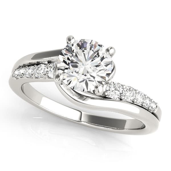 Bypass Engagement Ring — style 50814 in 10k White Gold