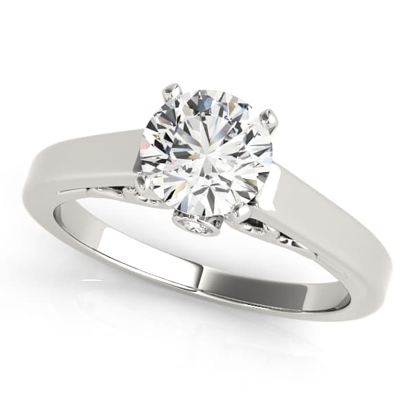 Solitaire Filigree Engagement Ring — style 50819 in 10k White Gold