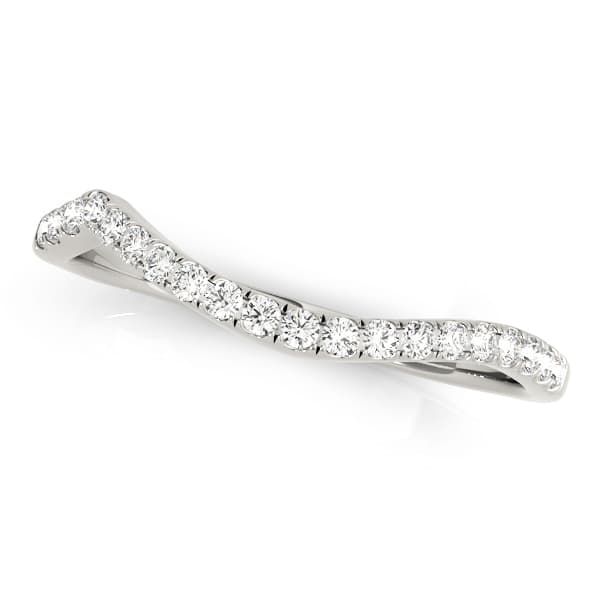 Split Prong Curved Wedding Bands (1/8 ct. tw.) — View 1