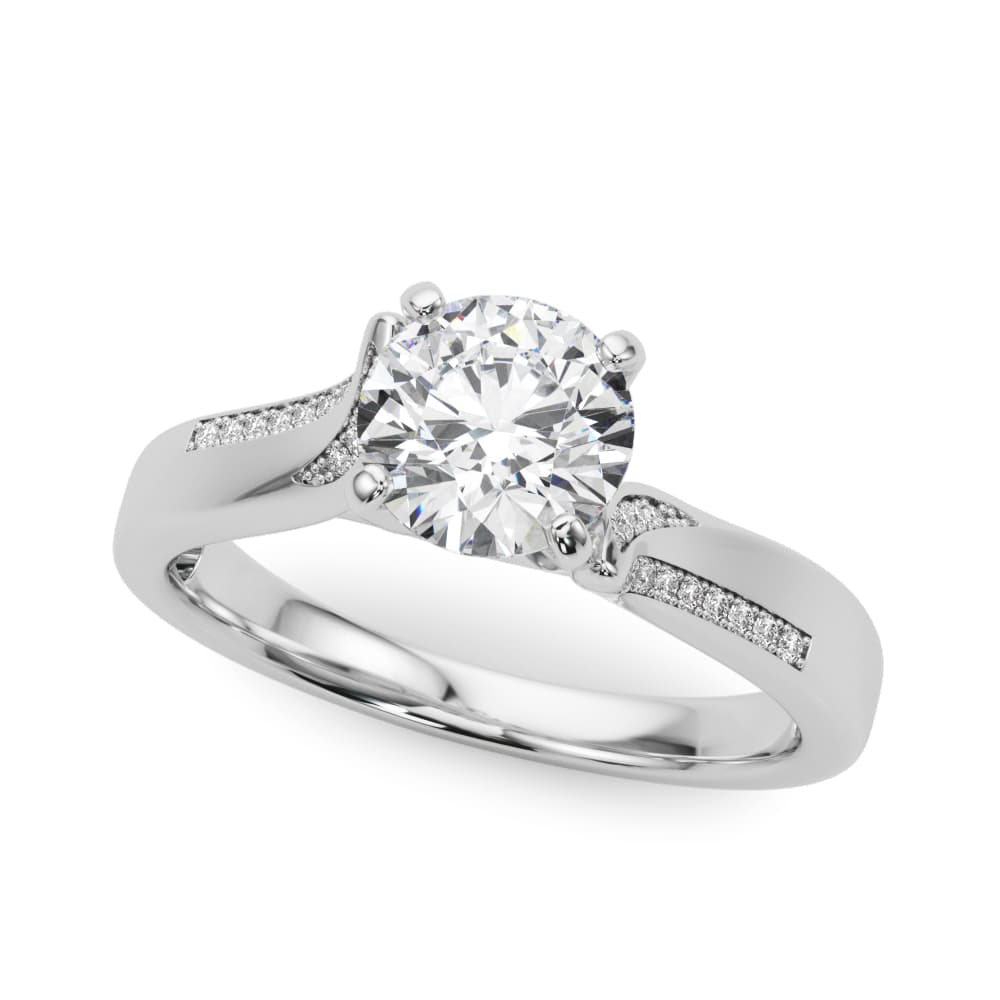 Solitaire Cathedral Engagement Rings — style 50859 in 10k White Gold