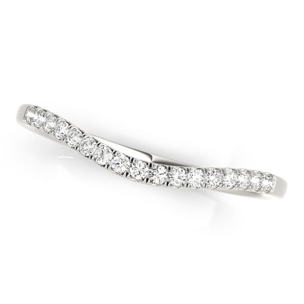 U-Prong curved Wedding Band (1/8 ct. tw.) — View 1
