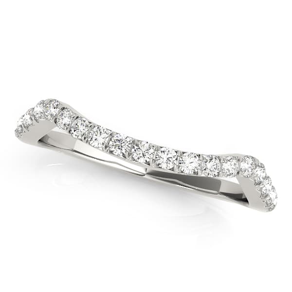 Curved Wedding Bands — B (0.19 ct. tw.) — View 1