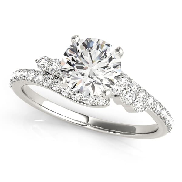 Bypass Prong Set Engagement Ring — style 50887 in 10k White Gold