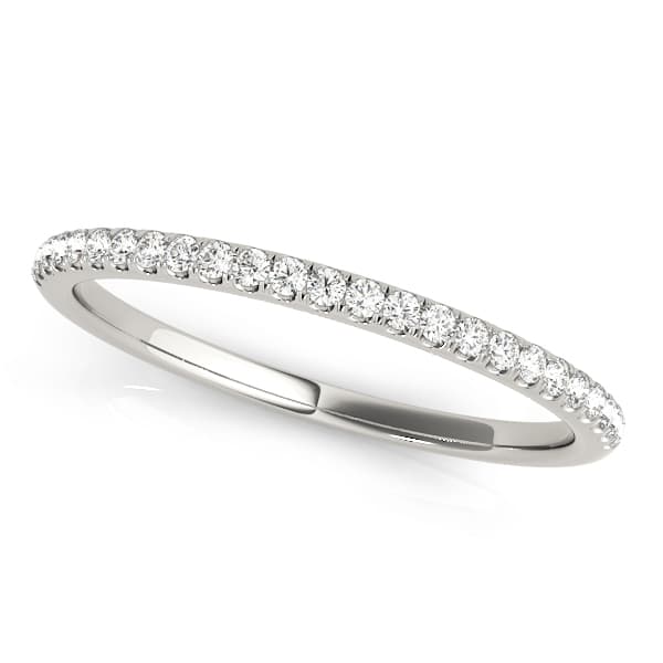 Single Row Split Prong Wedding Band (1/8 ct. tw.) — View 1