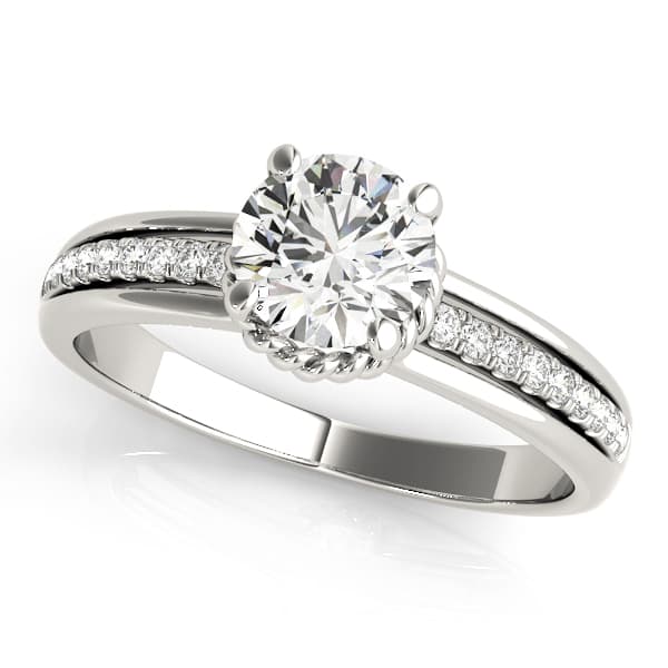 Engagement Ring in 10k White Gold
