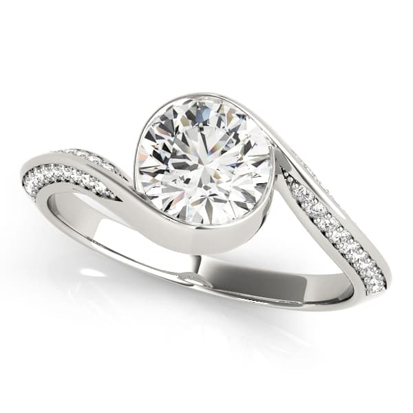 Engagement Ring in 10k White Gold