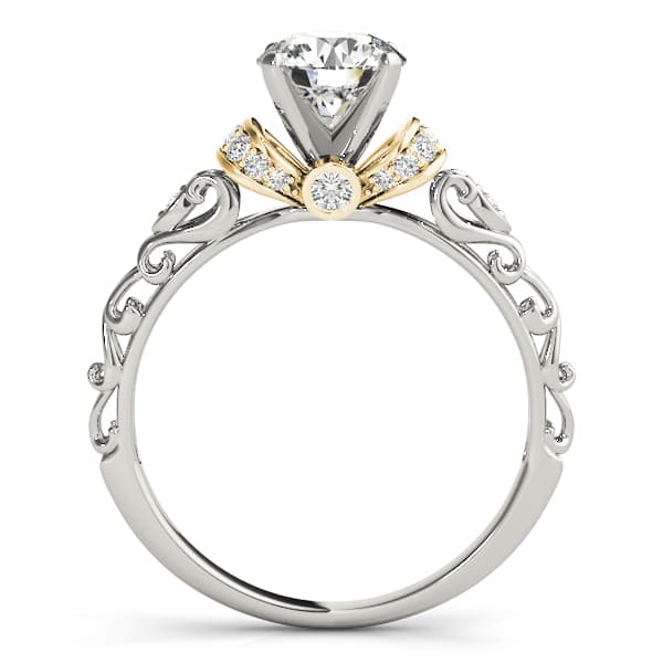 Vintage Inspired Engagement Ring — style 50978 in 10k White Gold