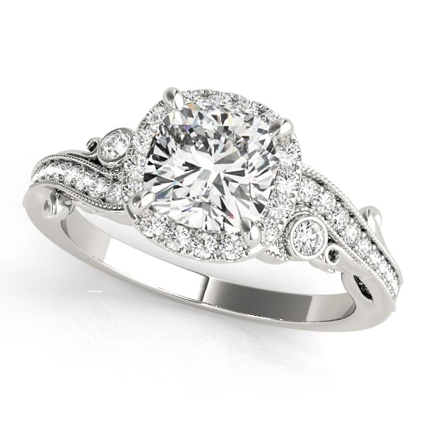 Engagement Rings Antique in 10k White Gold
