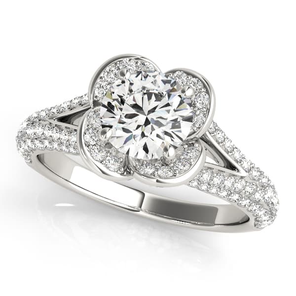 Engagement Ring in 10k White Gold