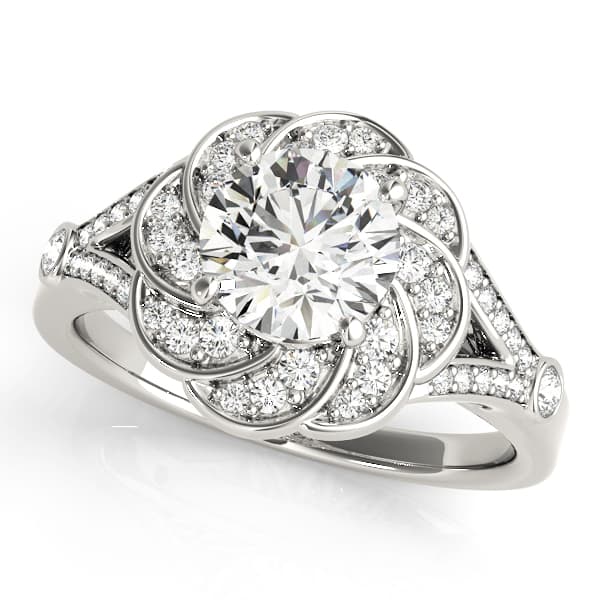 Engagement Ring in 10k White Gold