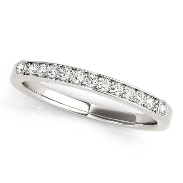 Prong In Channel Bezel Sides Wedding Ring (0.1 ct. tw.) — View 1