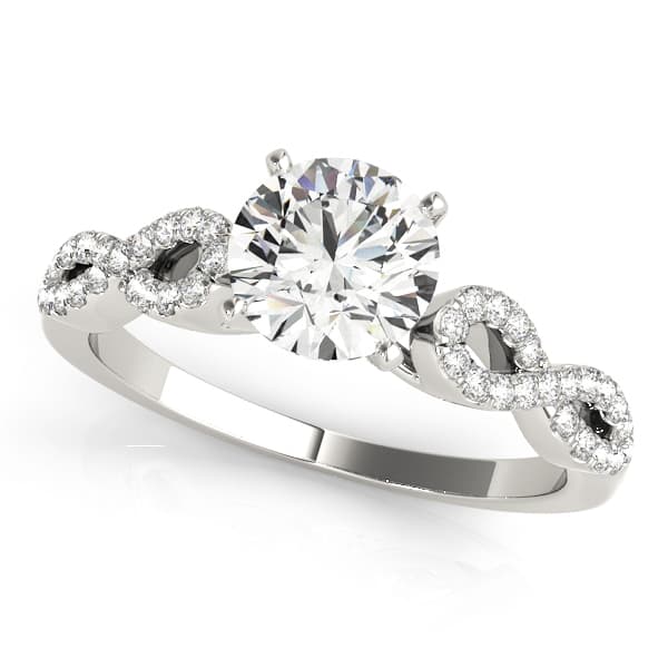 Infinity Twisted Shank Engagement Ring — style 51058 in 10k White Gold